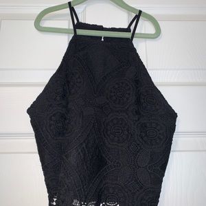 Abercrombie Black Crop Top